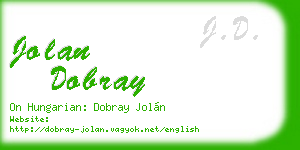 jolan dobray business card